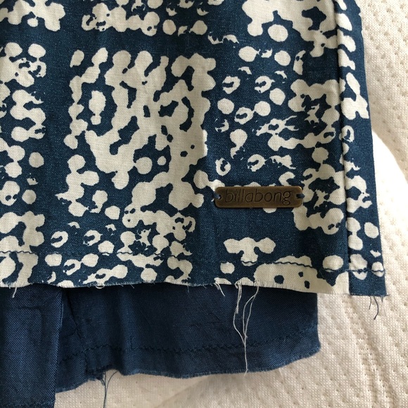 Billabong Dress, Blue+Tan+Gold Stitching, Med. - Picture 4 of 5